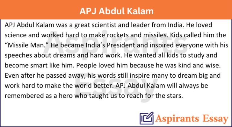 Paragraph on APJ Abdul Kalam