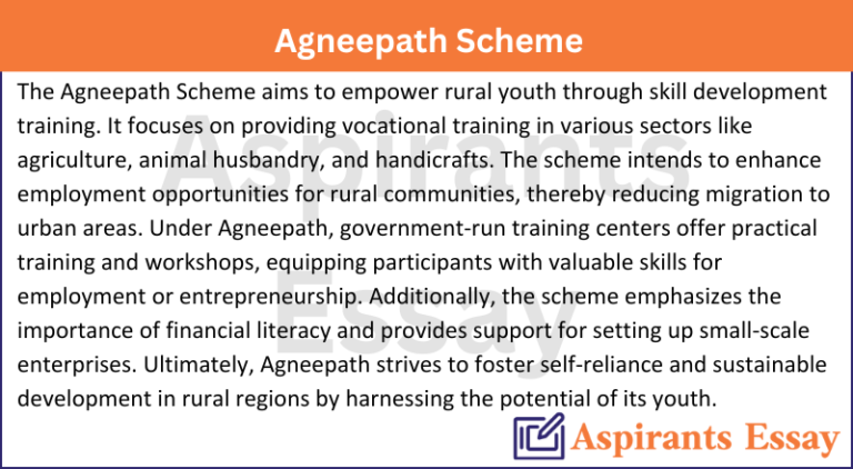 Paragraph on Agneepath Scheme