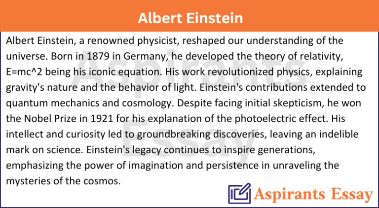 Paragraph on Albert Einstein