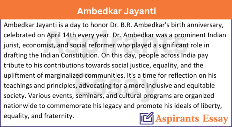 Paragraph on Ambedkar Jayanti