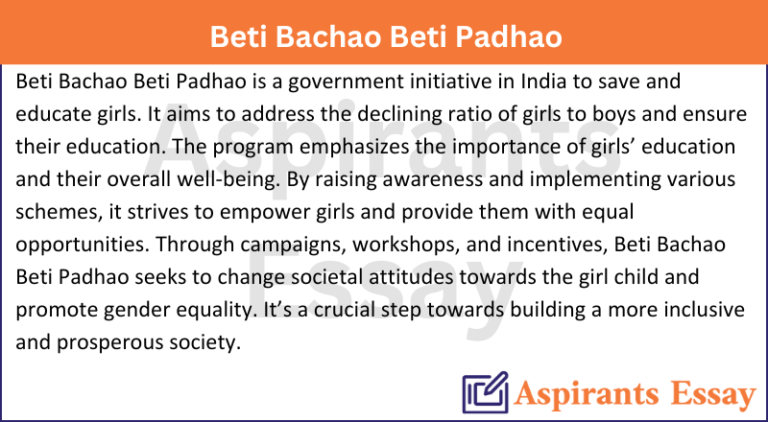 Paragraph on Beti Bachao Beti Padhao