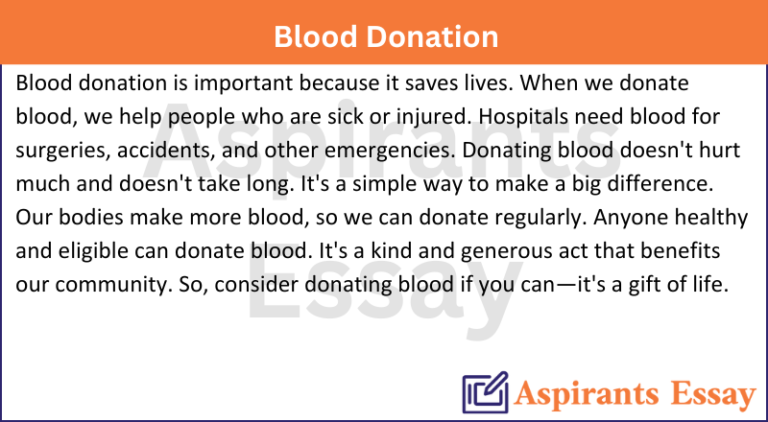 Paragraph on Blood Donation