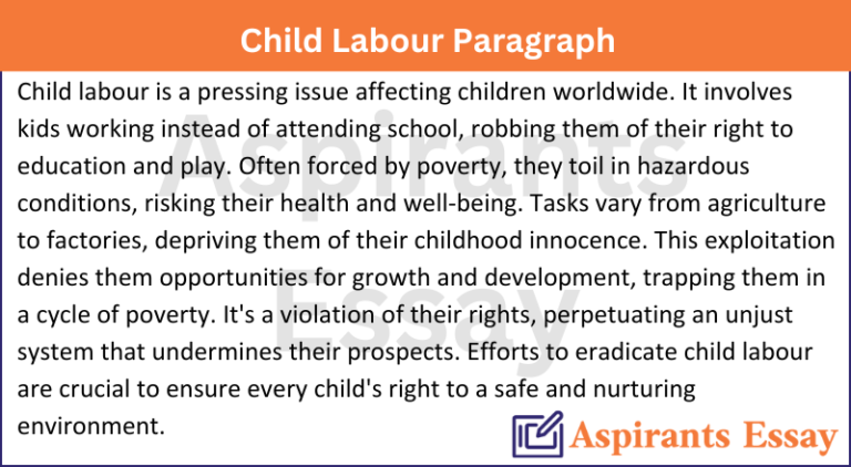 Paragraph on Child Labour