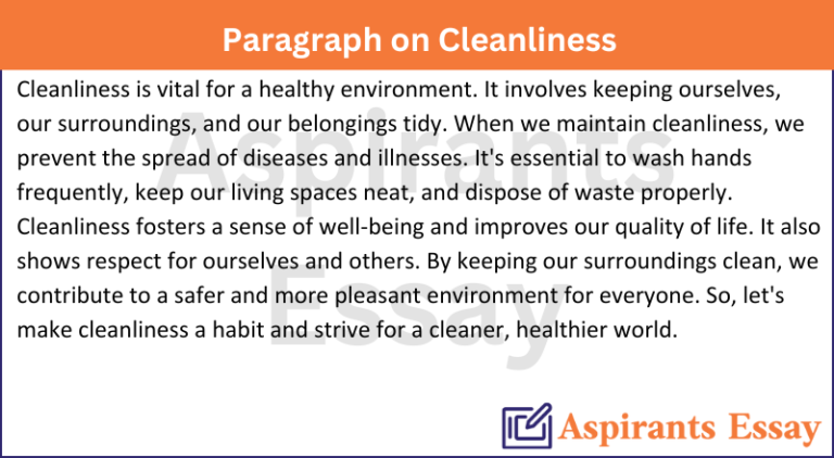 Paragraph on Cleanliness