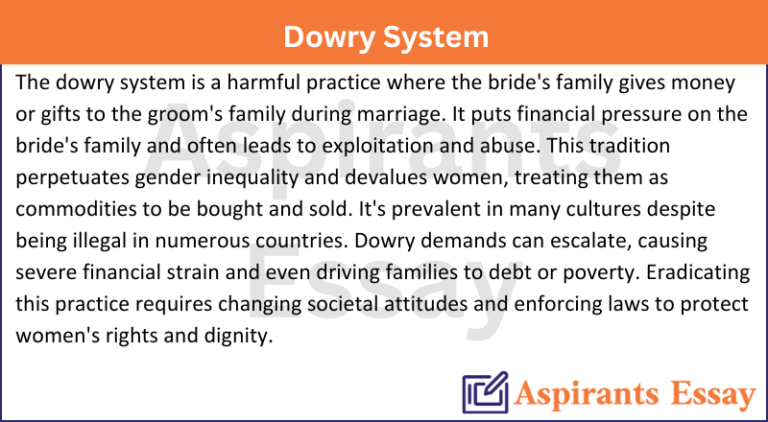 Paragraph on Dowry System