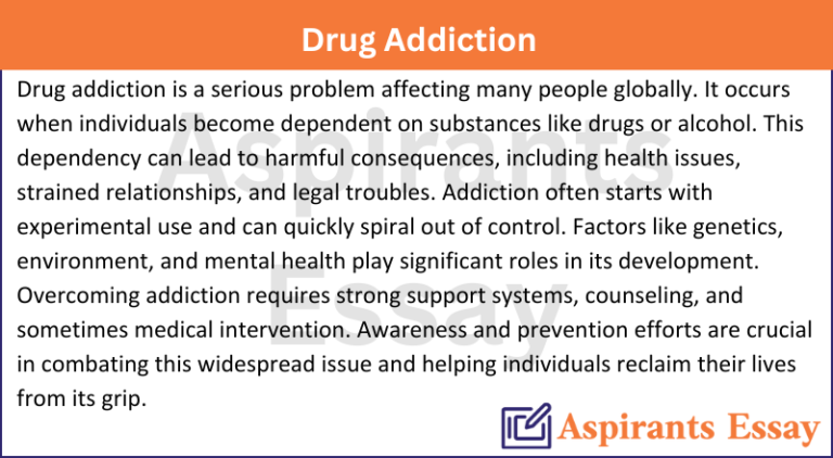 Paragraph on Drug Addiction