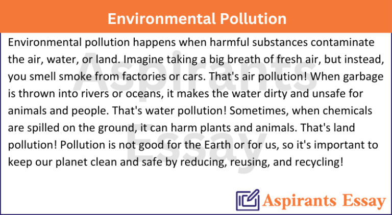 Paragraph on Environmental Pollution