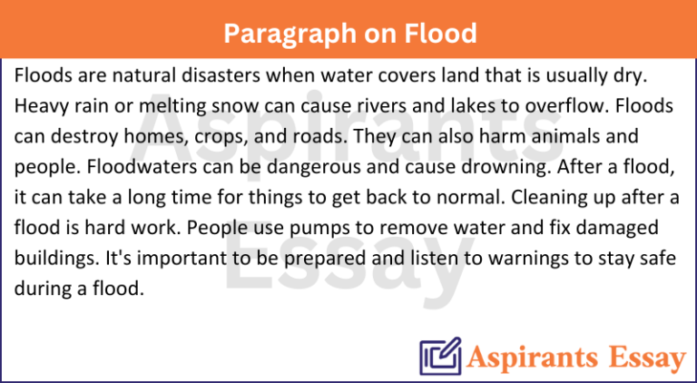 Paragraph on Flood