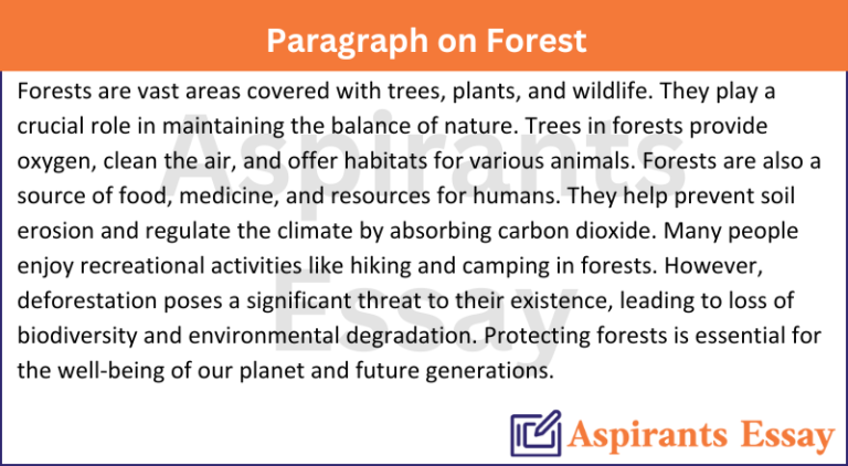 Paragraph on Forest