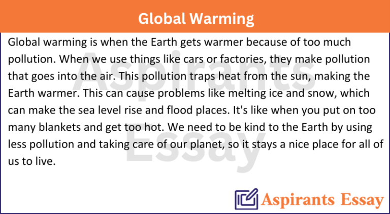 Paragraph on Global Warming