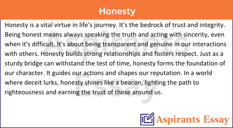 Paragraph on Honesty
