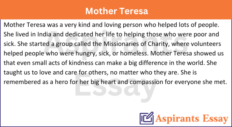 Paragraph on Mother Teresa