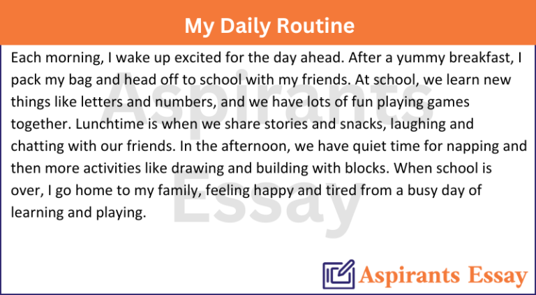 Paragraph on My Daily Routine