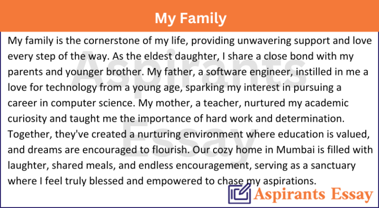 Paragraph on My Family