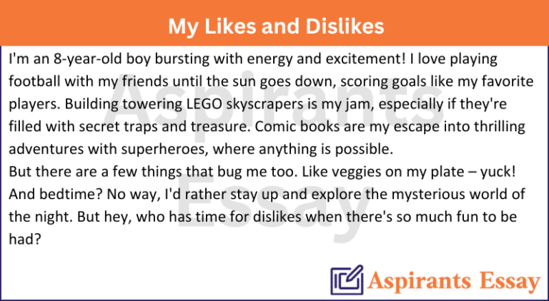 Paragraph on My Likes and Dislikes