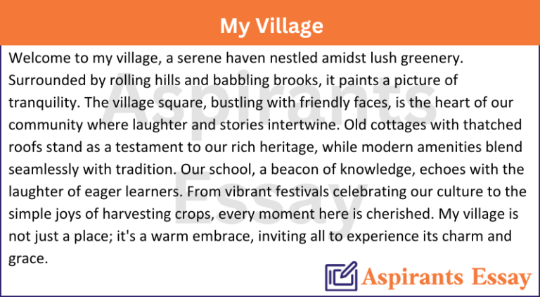 Paragraph on My Village