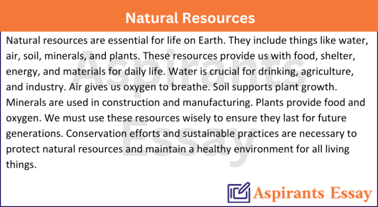 Paragraph on Natural Resources