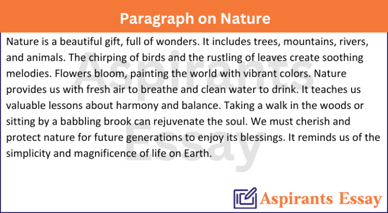 Paragraph on Nature