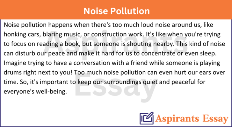 Paragraph on Noise Pollution