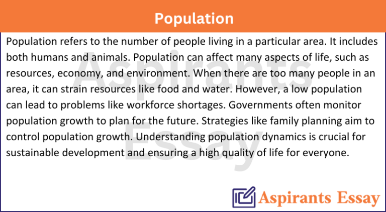 Paragraph on Population