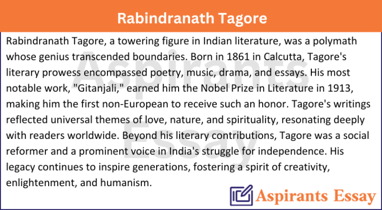 Paragraph on Rabindranath Tagore