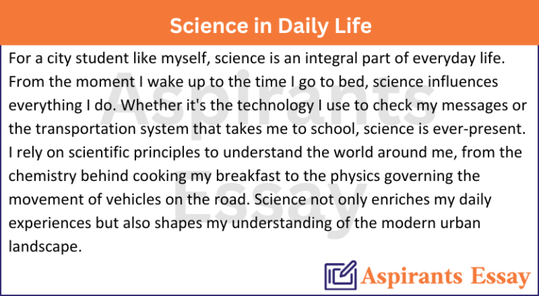 Paragraph on Science in Daily Life