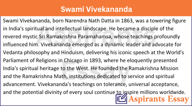 Paragraph on Swami Vivekananda