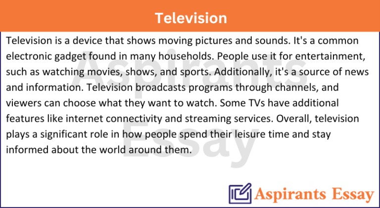Paragraph on Television