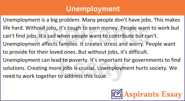 Paragraph on Unemployment