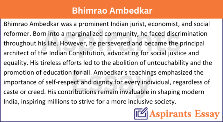 Paragraph on Bhimrao Ambedkar
