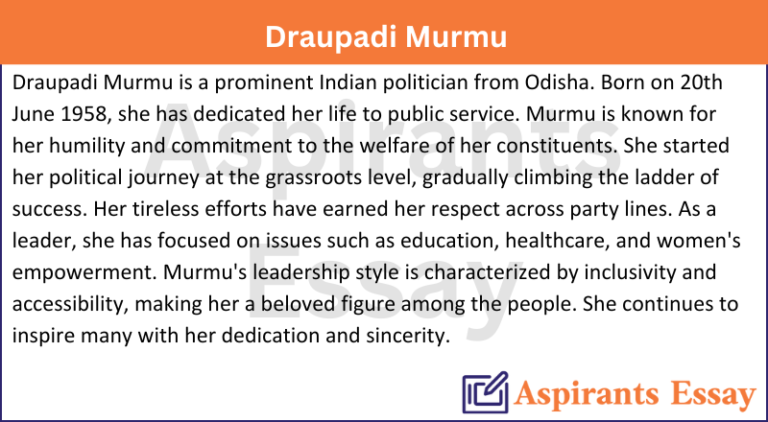 Paragraph on Draupadi Murmu