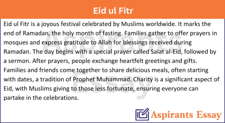 Paragraph on Eid ul Fitr