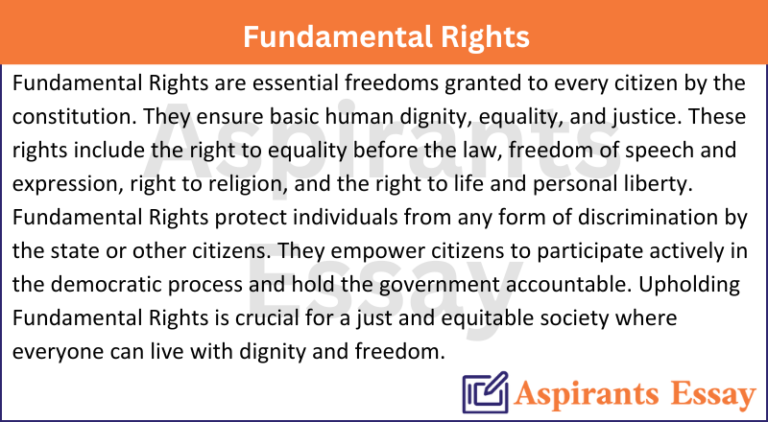 Paragraph on Fundamental Rights