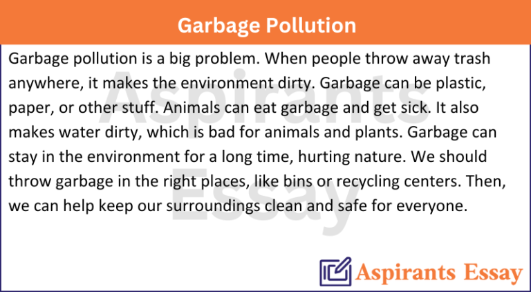 Paragraph on Garbage Pollution