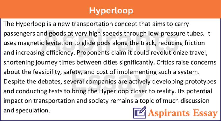 Paragraph on Hyperloop
