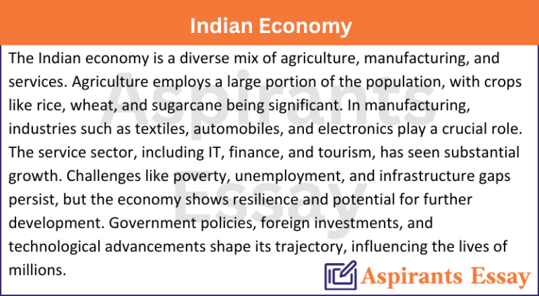 Paragraph on Indian Economy