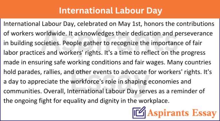 Paragraph on International Labour Day