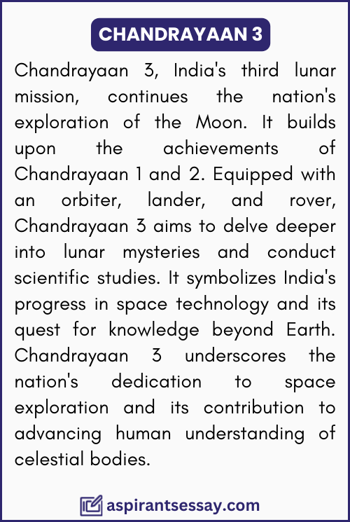 Chandrayaan 3 Paragraph