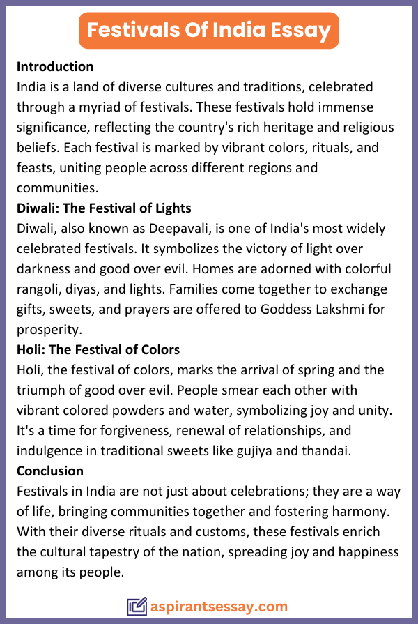 Essay on Festivals Of India