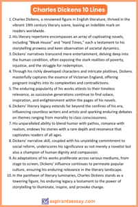 10 Lines on Charles Dickens in English